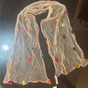 100% Silk Tulle Scarf Handmade by Lindsay Walters
